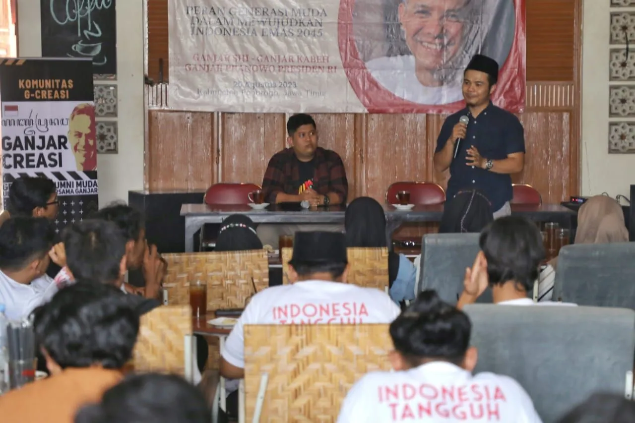Ganjar Creasi Gelar Talkshow Bagi Pemuda di Ponorogo: Wujudkan Indonesia Emas 2045