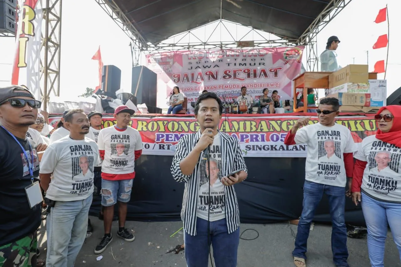 KST Ajak Warga Nganjuk Jalan Sehat Populerkan Sosok Ganjar Presiden 2024