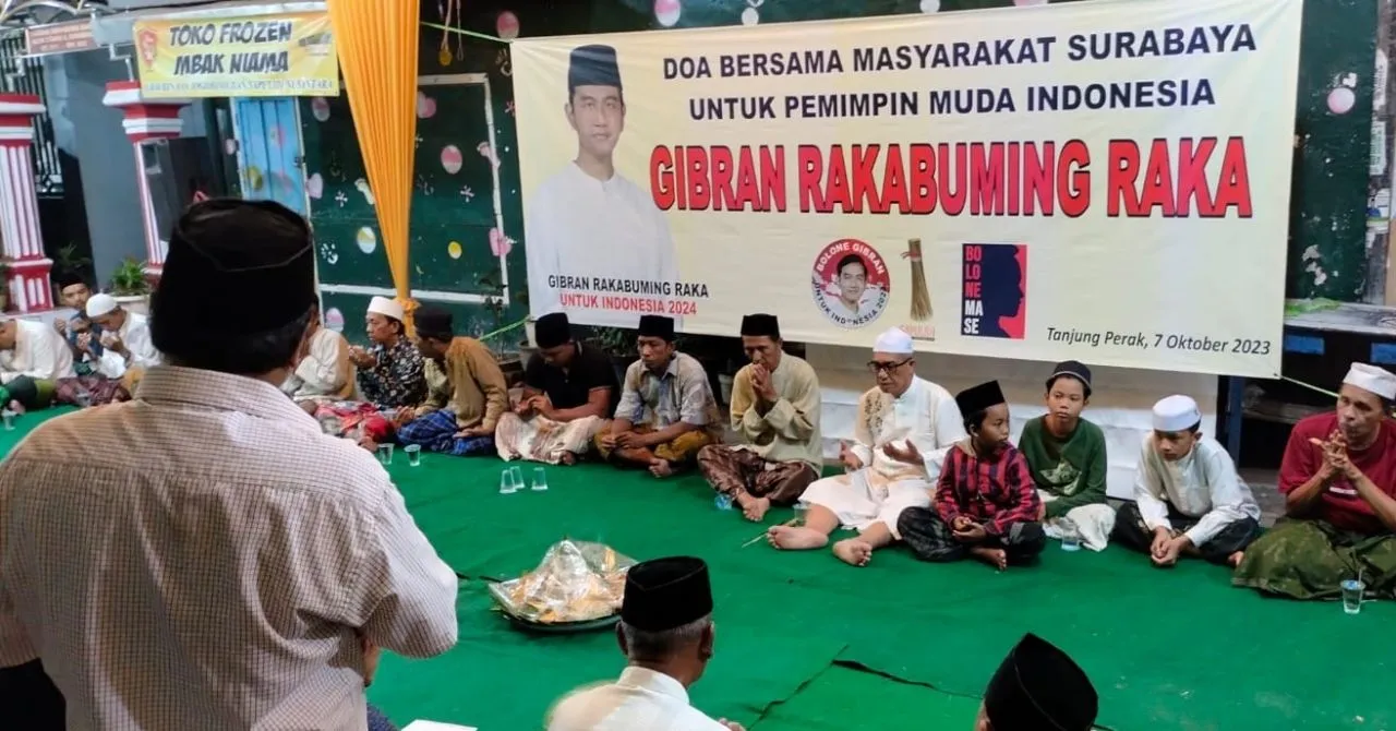 Ratusan Relawan Gibran di Surabaya Gelar Doa Bersama Jelang Putusan MK