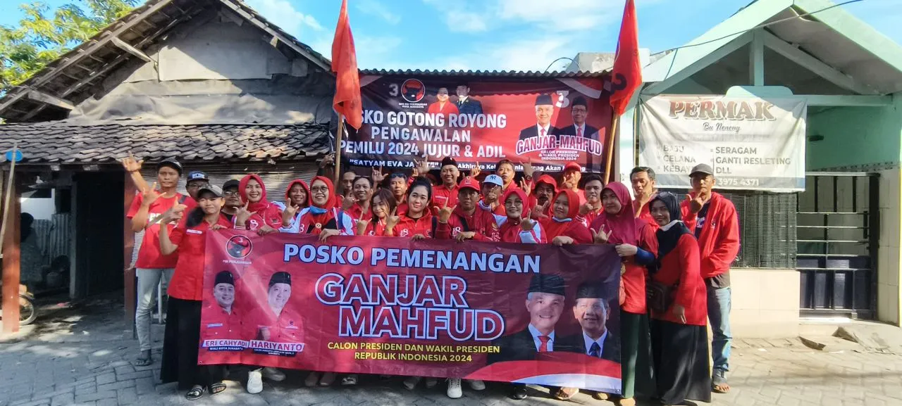Resmikan Posko Pemenangan,Caleg PDIP Hariyanto Tancap Gas Sosalisasikan Ganjar - Mahfud