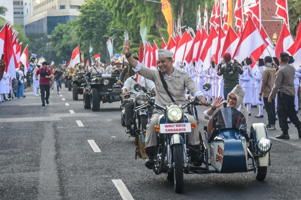 Parade Surabaya Juang Masuk ke dalam KEN Kemenparekraf RI di 2024, Wali Kota Eri: Insyaallah!