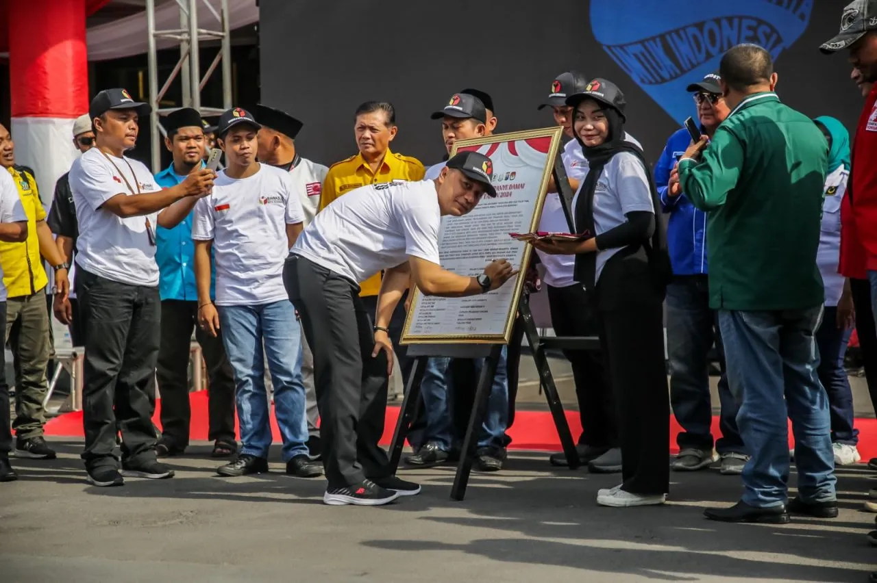 Hadiri Deklarasi Pemilu Damai 2024, Begini Pesan Wali Kota Eri Cahyadi