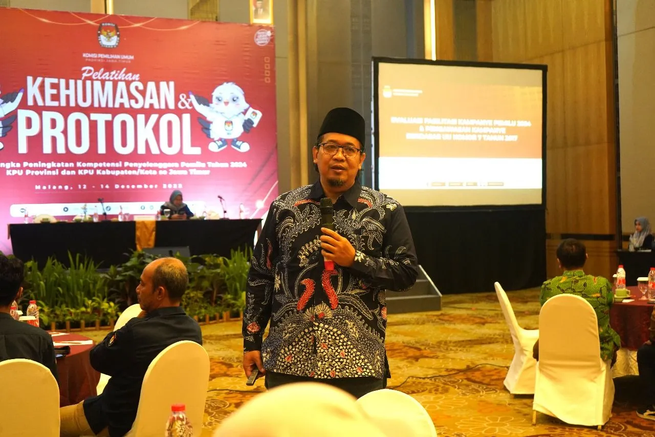 Perkuat Peran Humas dan Protokol, KPU Jatim Gelar Pelatihan Public Speaking