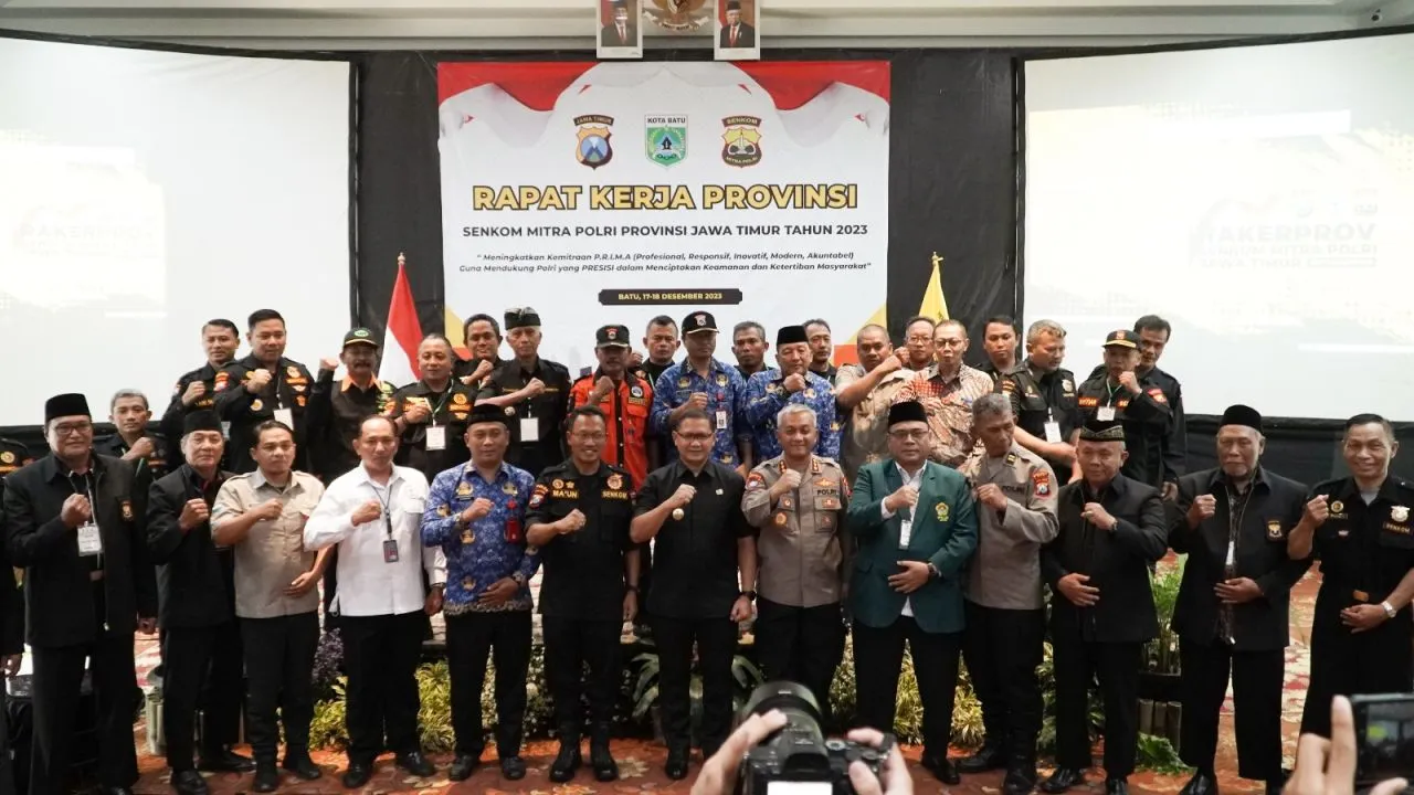 Rakerprov Senkom Mitra Polri Jatim: Fokus Jaga Kamtibmas dan Pemilu Damai 2024