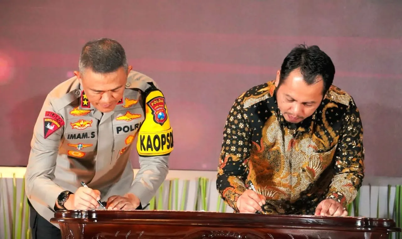 Kpu dan Polda Jatim Teken MoU Pengamanan Pilpres dan Pileg 2024