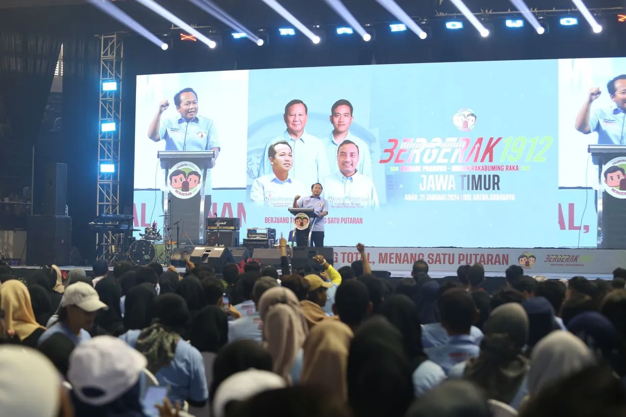 Relawan Bergerak 1912 Satukan Tekad Menangkan Prabowo - Gibran Satu putaran