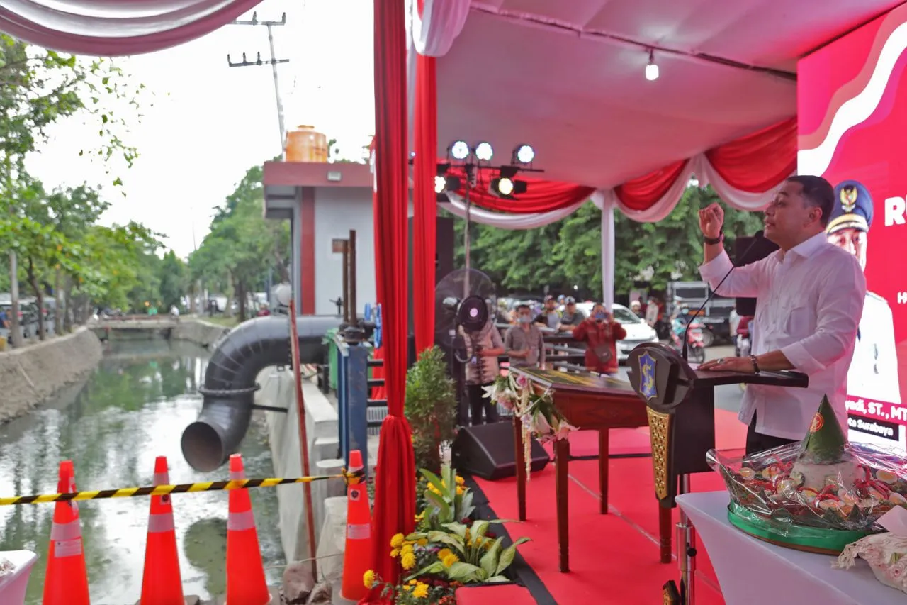 Cegah Banjir, Rumah Pompa Gresikan Kecamatan Tambaksari Resmi Beroperasi