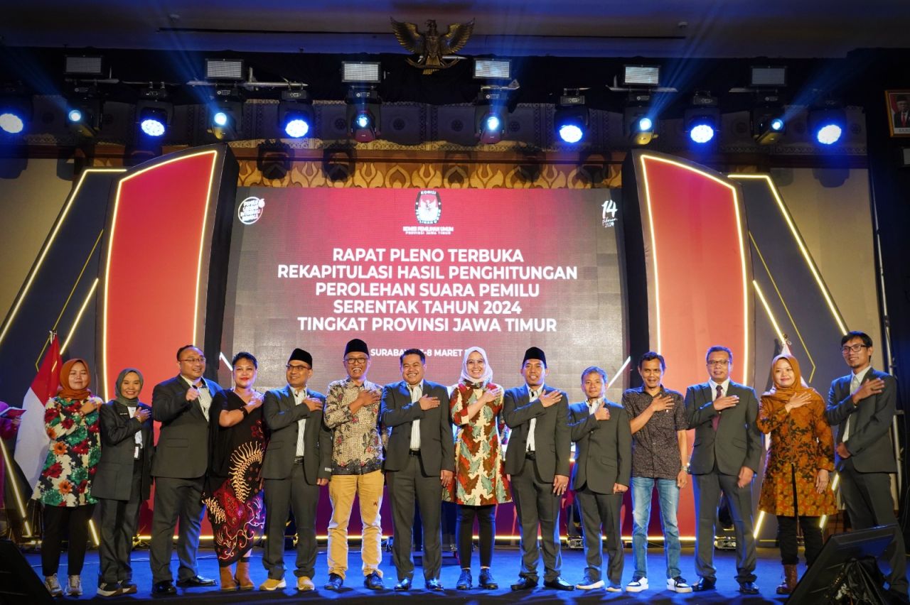 KPU Jatim Mulai Rapat Pleno Rekapitulasi Hasil Penghitungan Perolehan Suara Pemilu 2024
