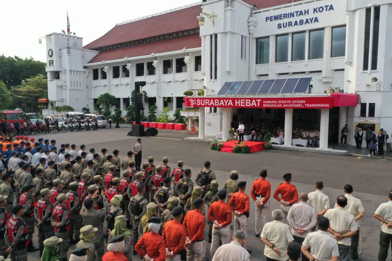 Wali Kota Eri Pimpin Apel Gelar Pasukan Pengamanan Lebaran