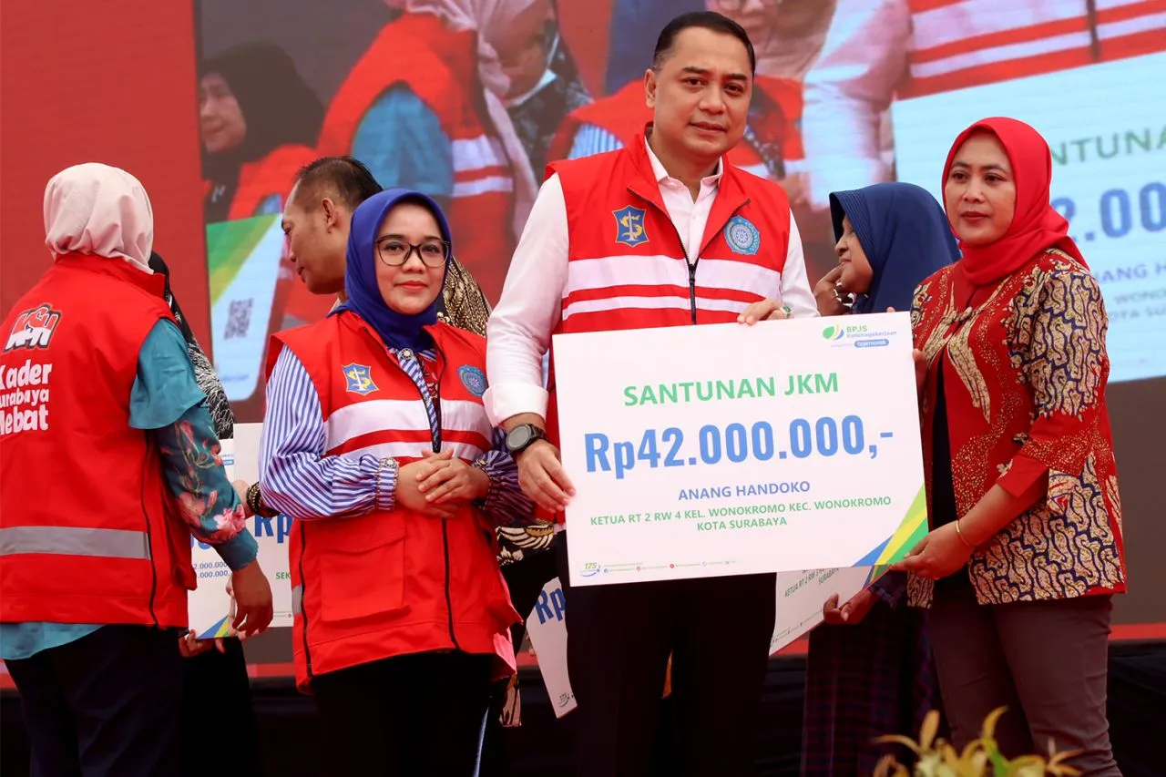 Istimewa! 28 Ribu Kader Surabaya Hebat Dicover BPJS Ketenagakerjaan