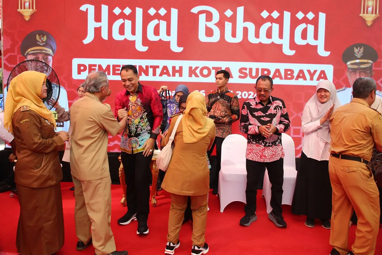 Pemkot Surabaya Gelar Halalbihalal diikuti 7 Ribu Pegawai, Ini Pesan Wali Kota Eri