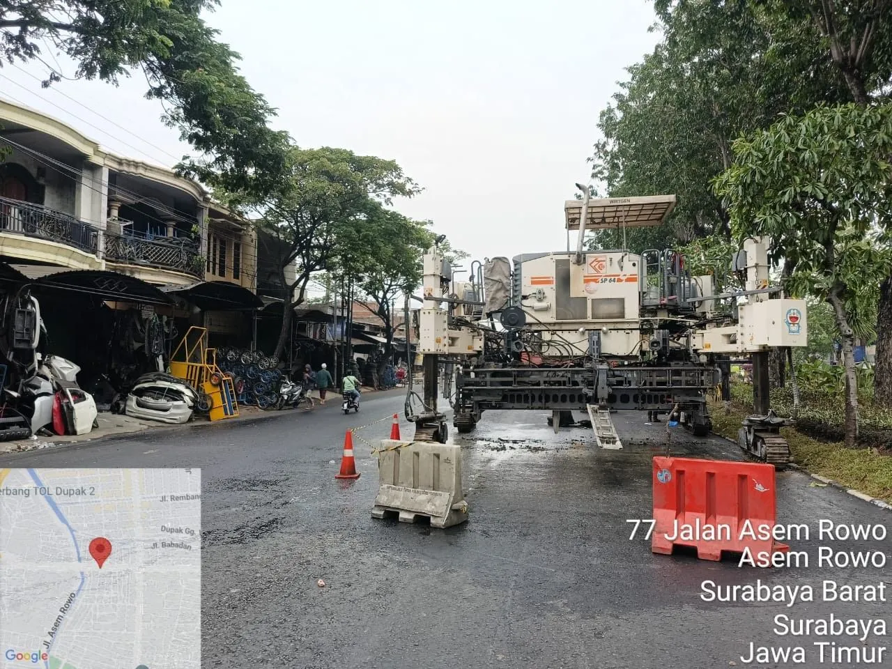 Pemkot Surabaya Lanjutkan Betonisasi Jalan Dupak sisi Selatan