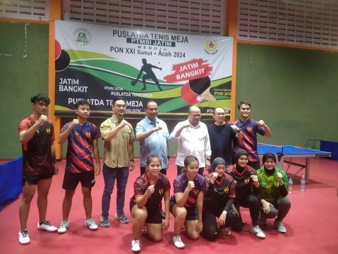 Jelang PON XXI 2024, LaNyalla Tinjau Puslatda Atlet Tenis Meja Jatim