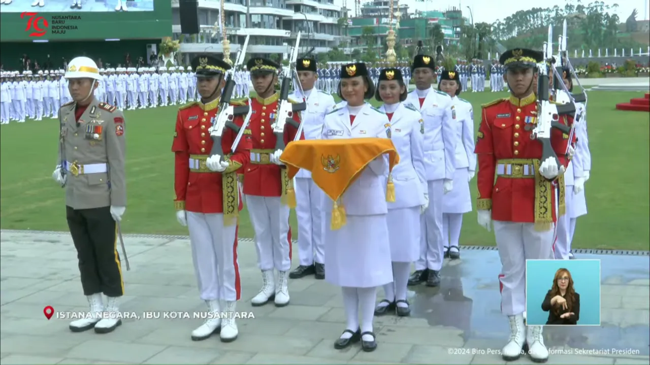 Siswa SMAN 17 jadi Pasukan Penurunan Bendera dalam HUT ke-79 RI di IKN