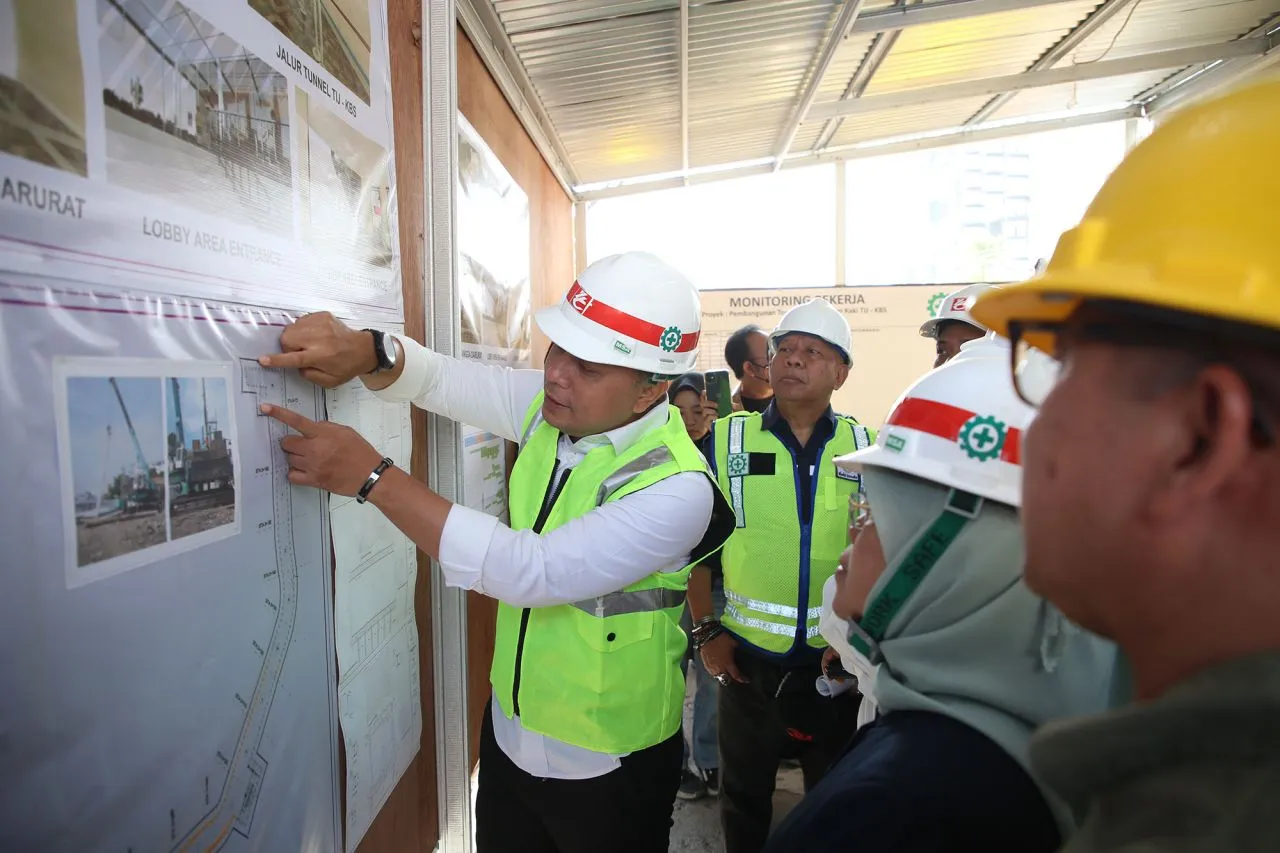 Sidak Tunnel TIJ - KBS, Wali Kota Eri Sebut Pengerjaan Struktural Sudah 70 Persen