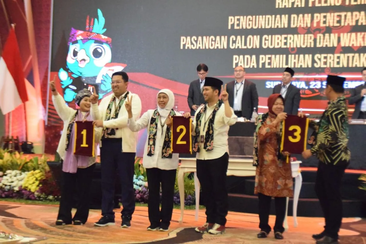 Khofifah - Emil dapat Nomor Urut 2, Simbol Dua Periode 