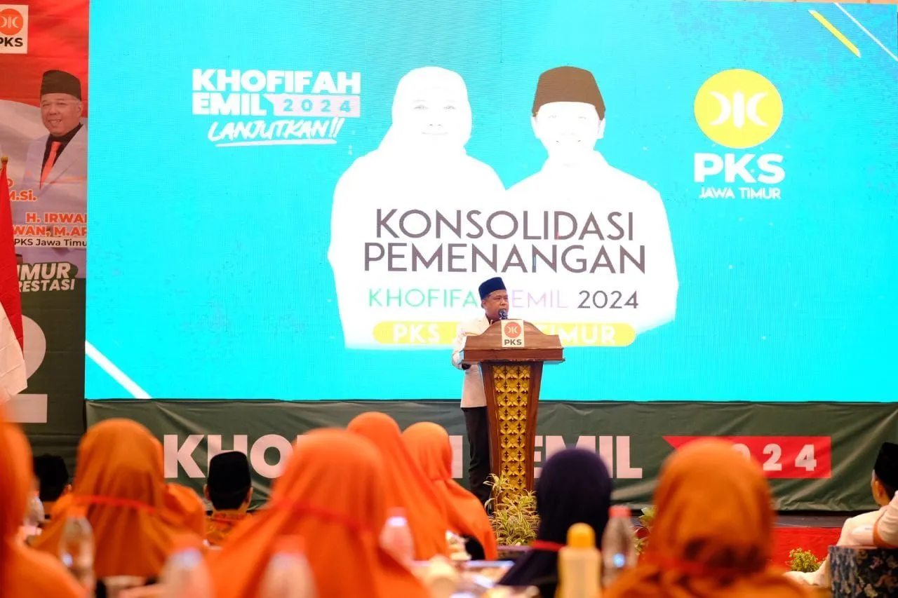 PKS Jatim Rapatkan Barisan Ribuan Kader Serentak di 5 Titik Menangkan Khofifah - Emil
