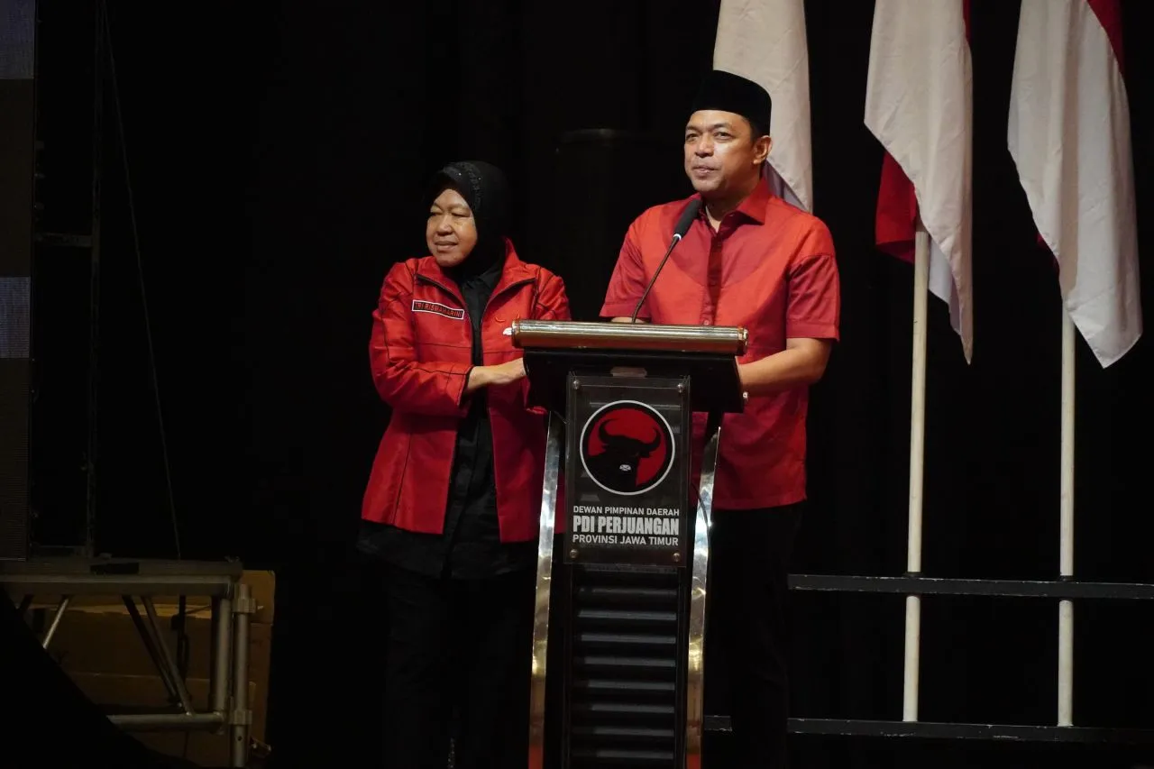 Megawati Hadiri Rakor Pemenangan Risma - Gus Hans di Pilkada Jatim