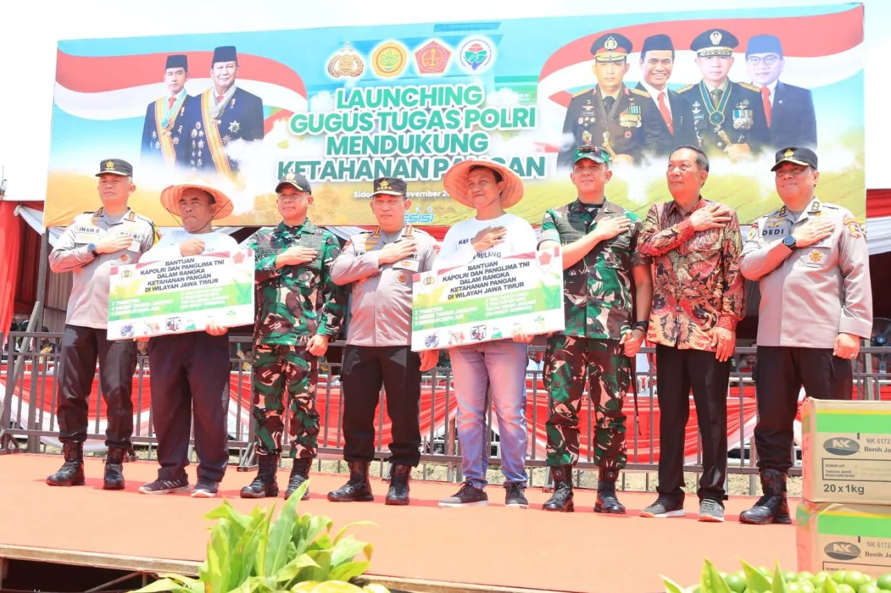Kapolri Bersama Panglima TNI Launching Gugus Tugas Polri Dukung Program Ketahanan Pangan