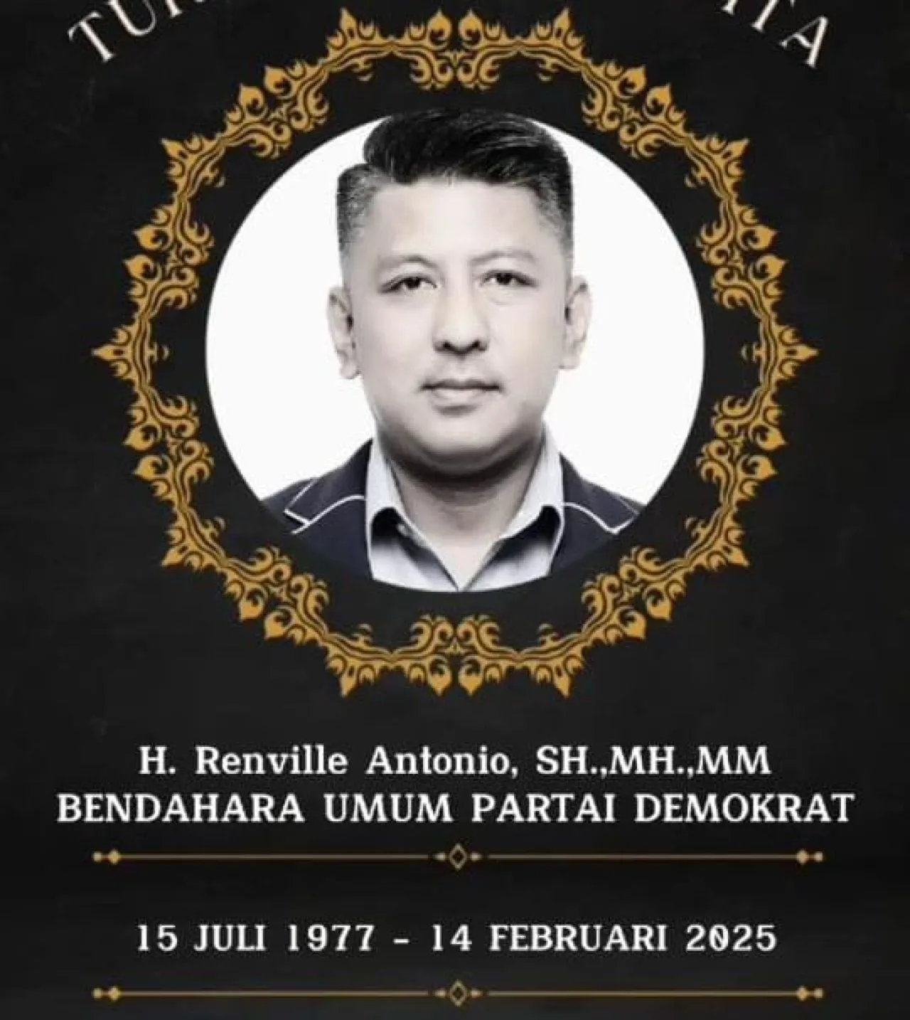 Bendum Partai Demokrat Renville Antonio Meninggal Akibat Kecelakaan di Situbondo