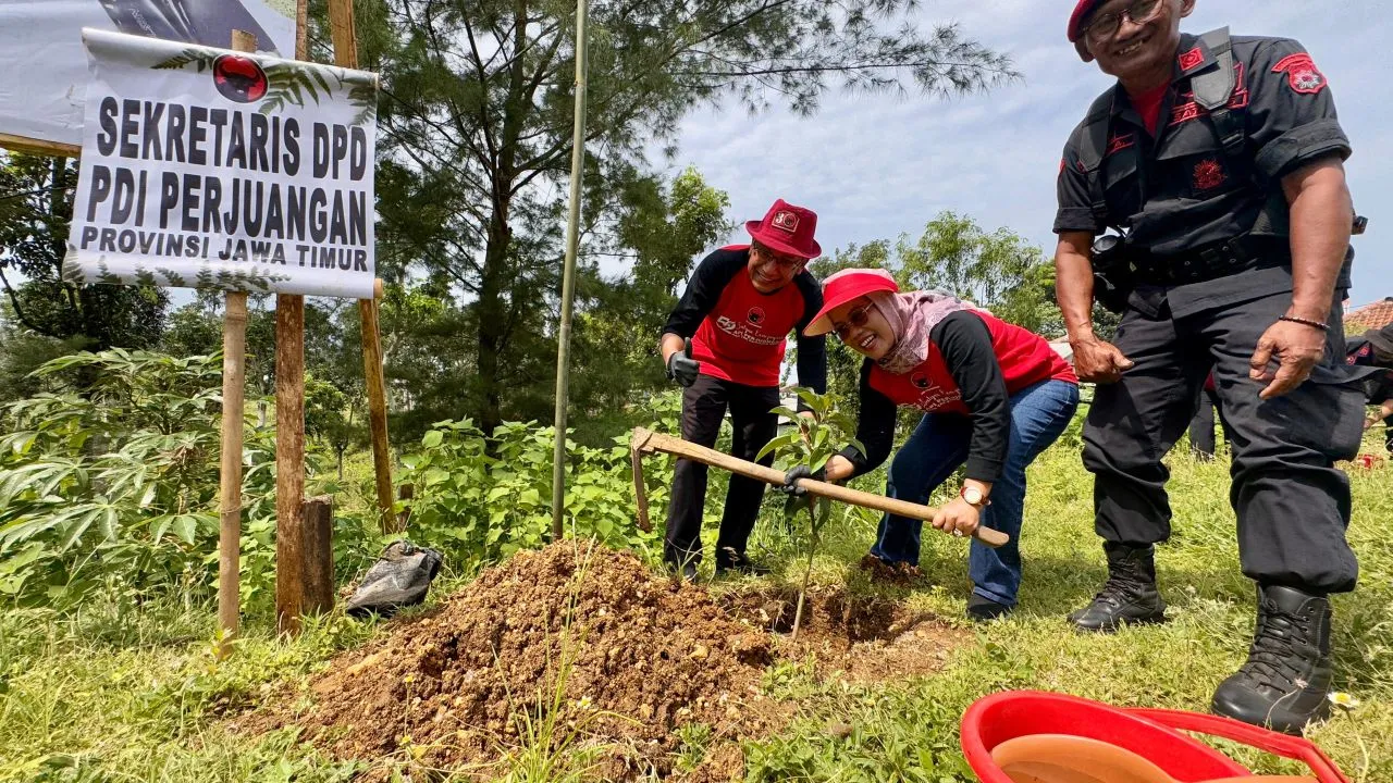 PDIP Jatim Tanam Ribuan Bibit Kopi dan Buah-buahan di Donomulyo