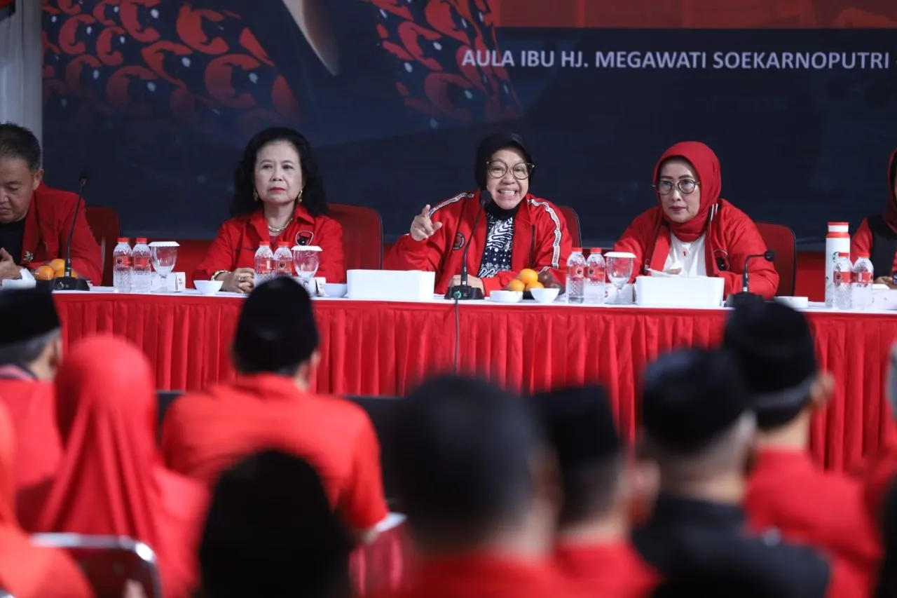 Risma Pimpin Koordinasi Baguna PDI Perjuangan se-Jatim
