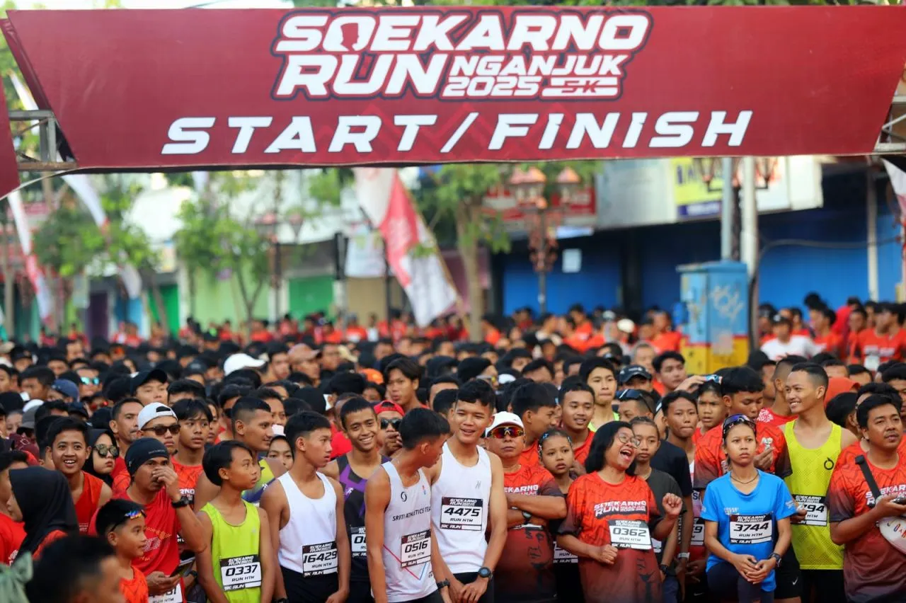 Ribuan Warga Nganjuk Meriahkan Soekarno Run, Marhaen: Bukti Cinta pada Bung Karno