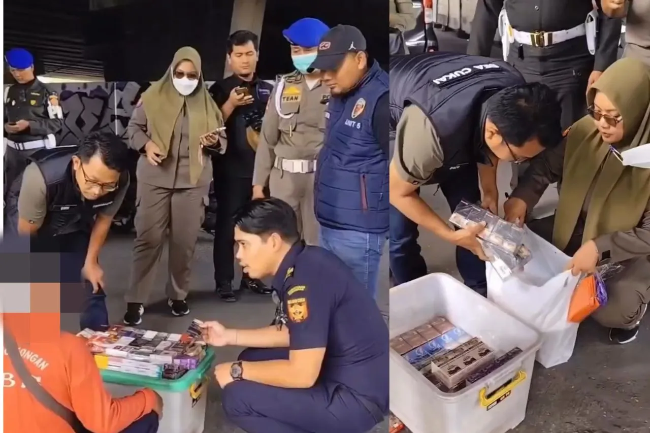Satpol PP dan Bea Cukai Sita 9.500 Batang Rokok Ilegal di Surabaya Selatan