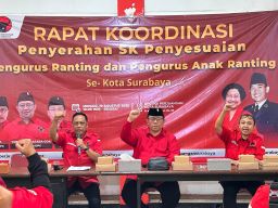 PDIP Surabaya Keluarkan 60 SK Ranting dan 204 SK Anak Ranting
