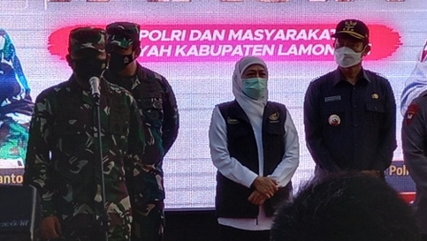 Khofifah Dampingi Panglima TNI dan Kapolri Kunker di Lamongan