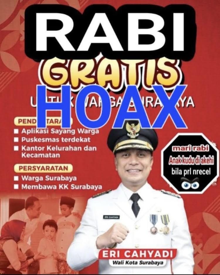 Pemkot Surabaya Tegaskan Poster Event Rabi Gratis Adalah Hoaks